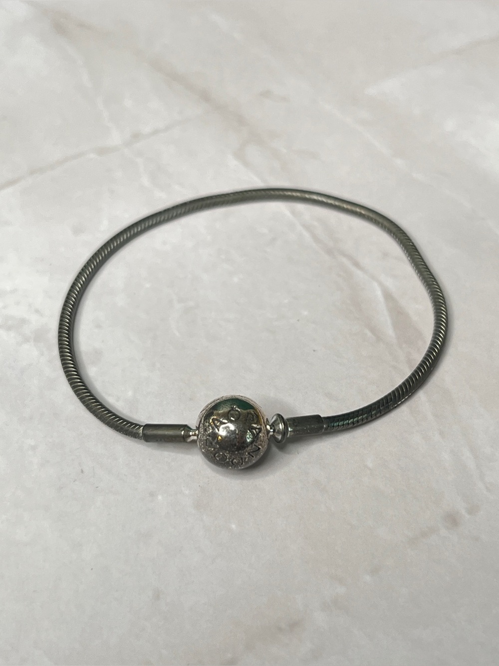 Pandora S925 ALE Essence Threadless Snake Chain Bracelet 5.75”